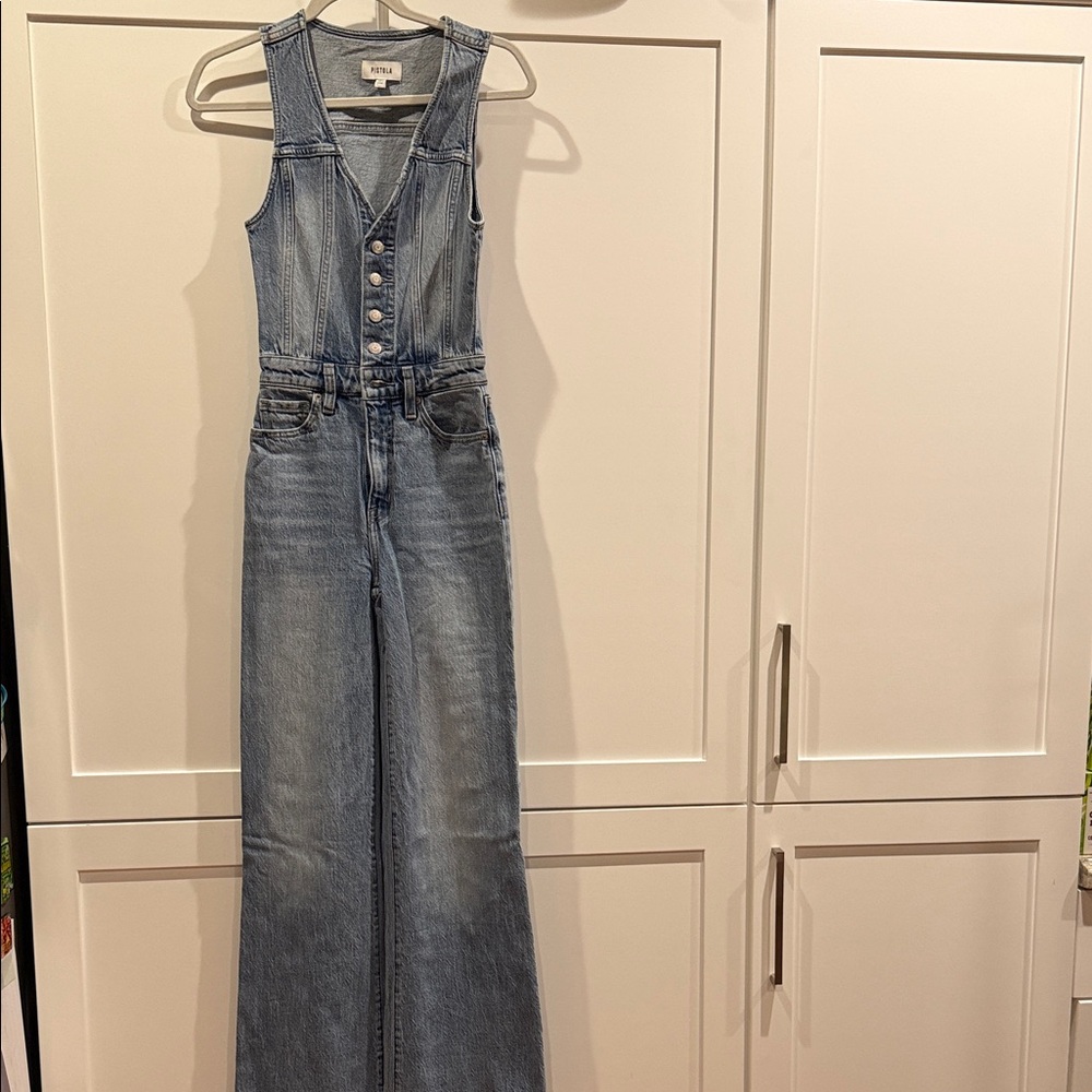 Pistola Light Blue Denim Overalls